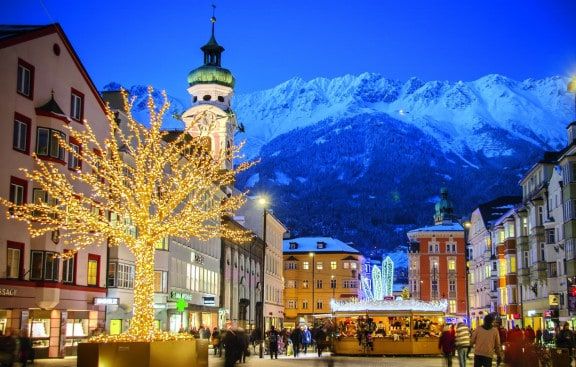 Weihnachtsmarkt in der Maria-Theresien-Straße in Innsbruck