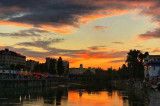 Sonnenuntergang am Donaukanal